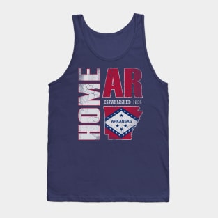 Home Arkansas State Flag Vintage Style Tank Top